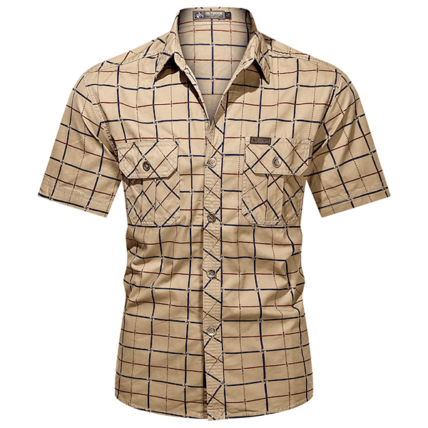 Camisa Tipo Militar Xadrez Masculina Outdoor